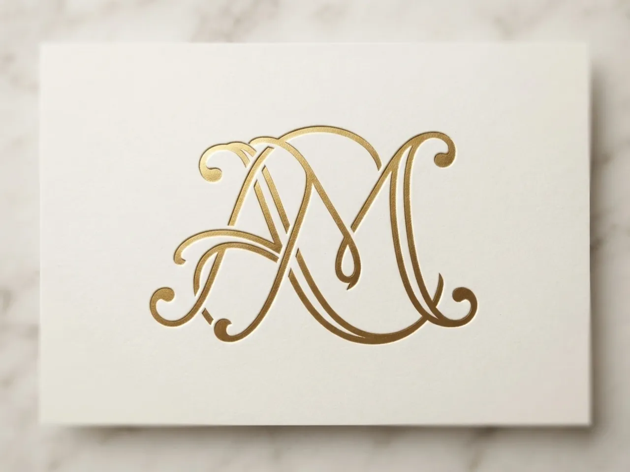 [Laser cut and engrave] Luxury AM Initials Monogram Logo