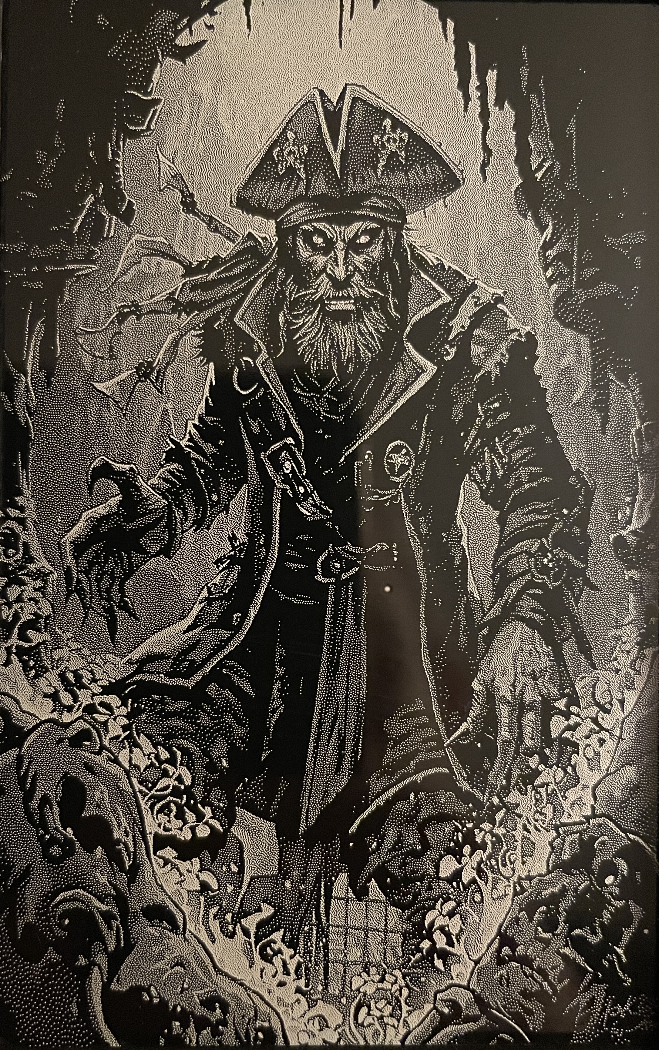 [Laser cut and engrave] Ghost Pirate Captain Crystal Block Display
