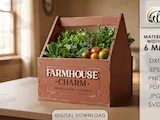 [Laser cut and engrave] 3D Farm Crates Bundle. Rustic Gift Box Laser Cut Files. Produce Holder. Storage box. Farm Storage Basket. Wooden Caddy. Farmhouse quotes