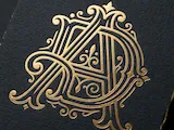 [Laser cut and engrave] DA AD Elegant Wedding Monogram – Reversible D & A Interwoven Initials for Bridal Invitations, Laser Cut Signs, Engraving & Cake Toppers
