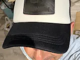 [Laser cut and engrave] Dad's Dunkin trucker hat with black and white mesh design
