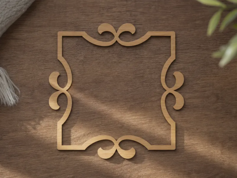 Square Ornate Filigree Frame Wall Hanging