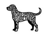 [Laser cut and engrave] Stay Loyal Dog Silhouette Wall Art with Filigree Pattern