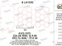 [Laser cut and engrave] 3D Bee Wall Shelves and Stands bundle. Honeycomb Storage shelf laser cut files. Hanging bookshelf svg. Organizer. Display. Bee quotes svg
