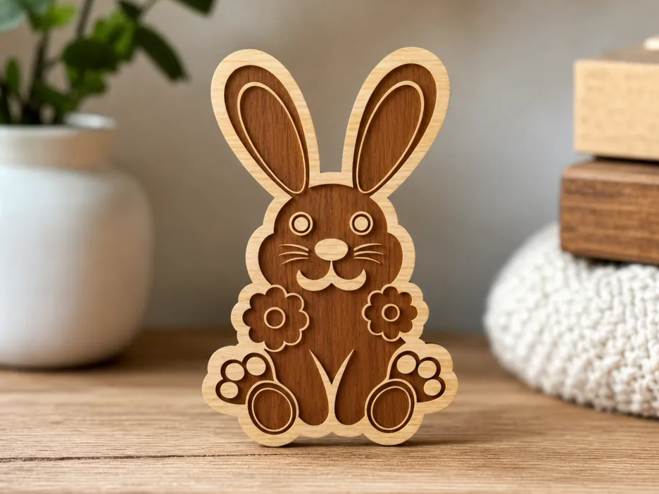Easter Bunny - Layered Laser Cut Design