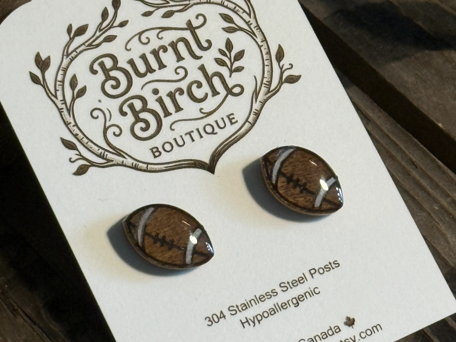 Football Stud Earrings