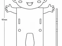 [Laser cut and engrave] Cute Cartoon Boy Character Standee Template