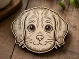 [Laser cut and engrave] Cute Puppy Face