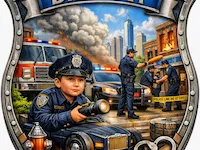 [Laser cut and engrave] Dream It Live It Police Officer Shield Wall Plaque