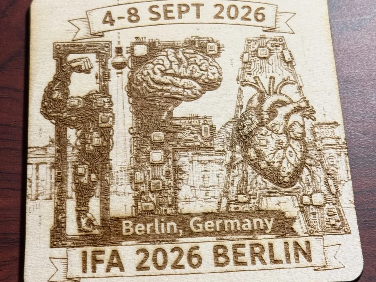 Montaña rusa de madera conmemorativa IFA 2026 Berlin Square instruction: step 1 -