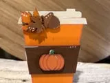 [Laser cut and engrave] Autumn Themed Pumpkin and Coffee Cup Tiered Tray Tabletop Signs