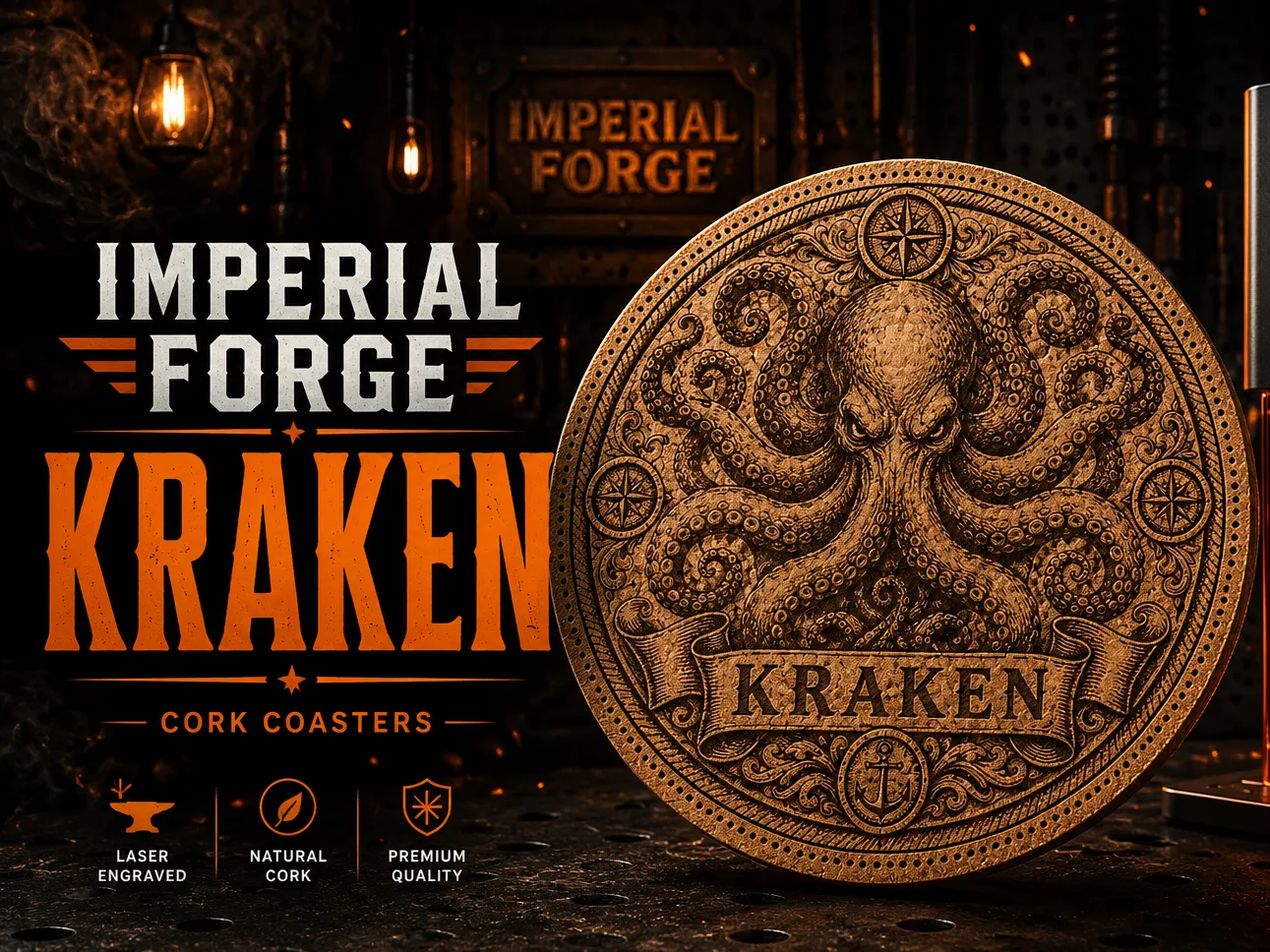 Imperial Forge Kraken Cork Coaster