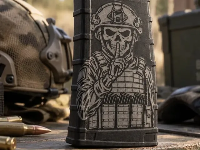 Silent Operator 5.56 — Tactical Skull Engraving Design