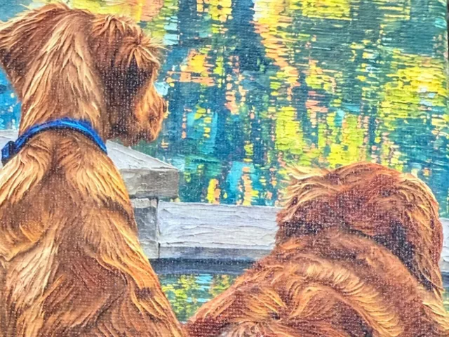 Brothers poolside