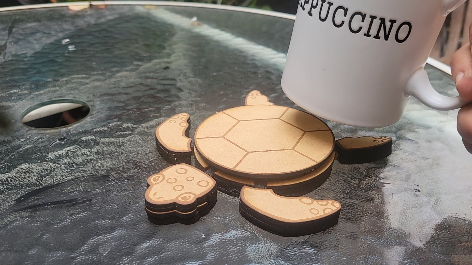 Turtle shaped drink coaster