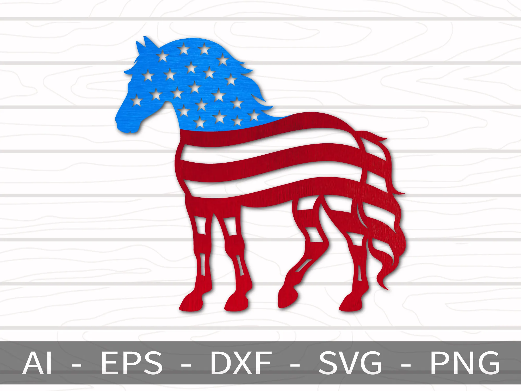 Patriotic Gnome Couple - Laser Cutting Design