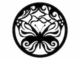 [Laser cut and engrave,Other] Set of Four Round Butterfly Motif Wooden Coasters