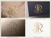 [Laser cut and engrave] JR Elegant Interwoven Monogram Logo
