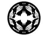 [Laser cut and engrave,Other] Set of Four Round Butterfly Motif Wooden Coasters