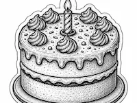 [Laser cut and engrave] Birthday Cake Hanging Ornament with Candle