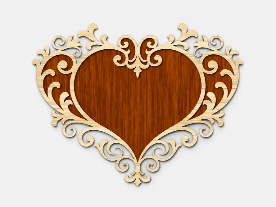 Heart Frame - Decorative Laser Cut Design