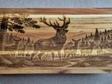 [Laser cut and engrave] Wooden Wall Art Featuring a Majestic Elk Herd in a Forest Landscape