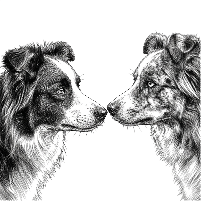 Border Collie And Blue Merle.xs