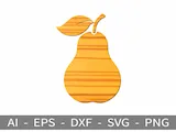 [Laser cut and engrave] Pear - Laser Cutting Design Bundle