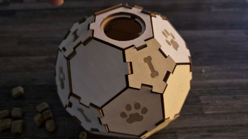[Laser cut and engrave] Dog treat dispenser toy