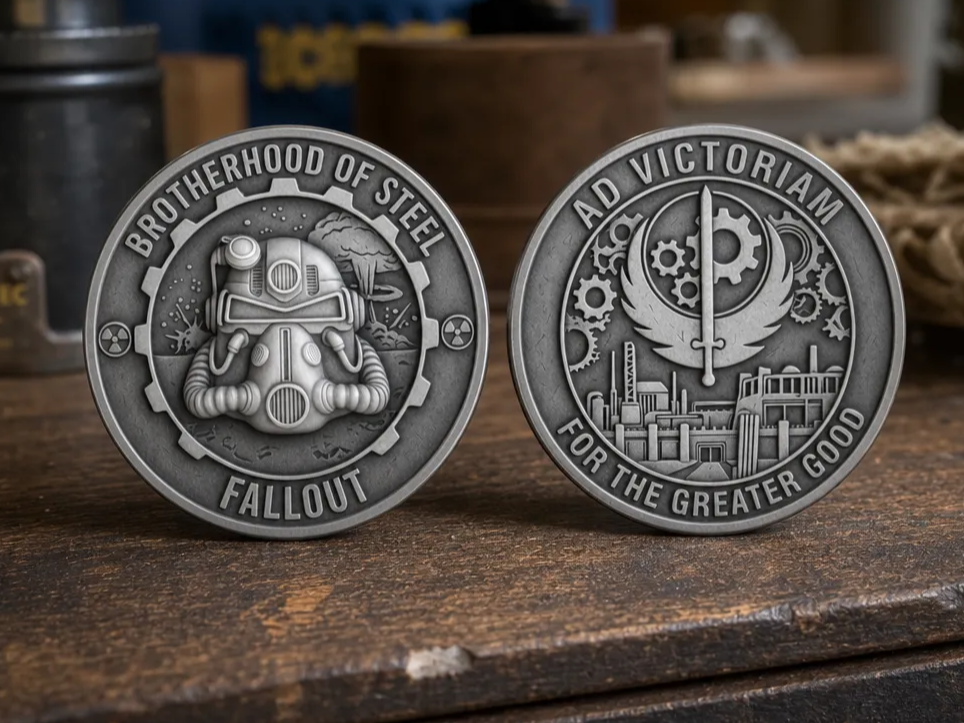 Fallout Brotherhood of Steel Challenge Coin