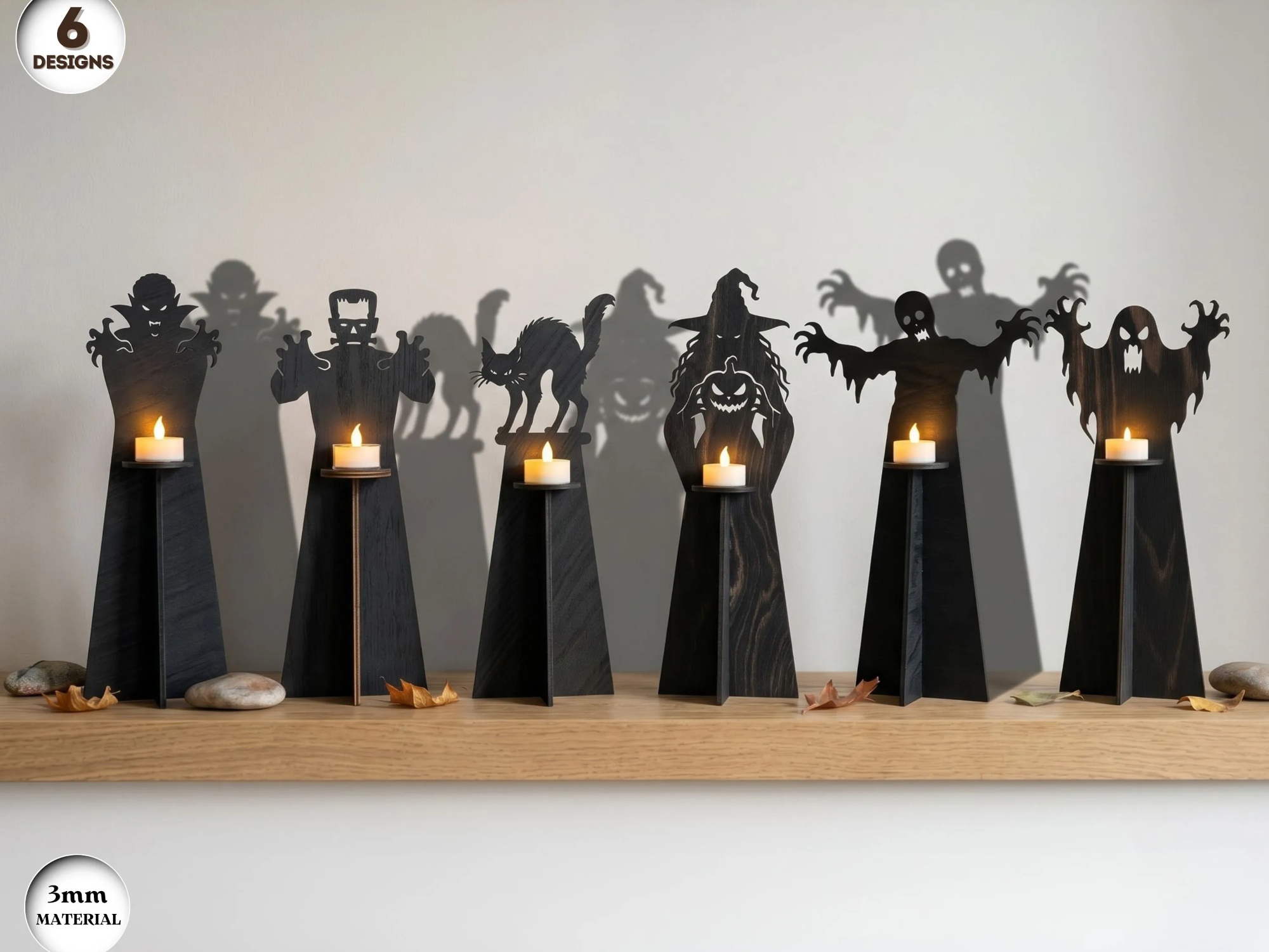 Halloween Candle Holder SVG Bundle