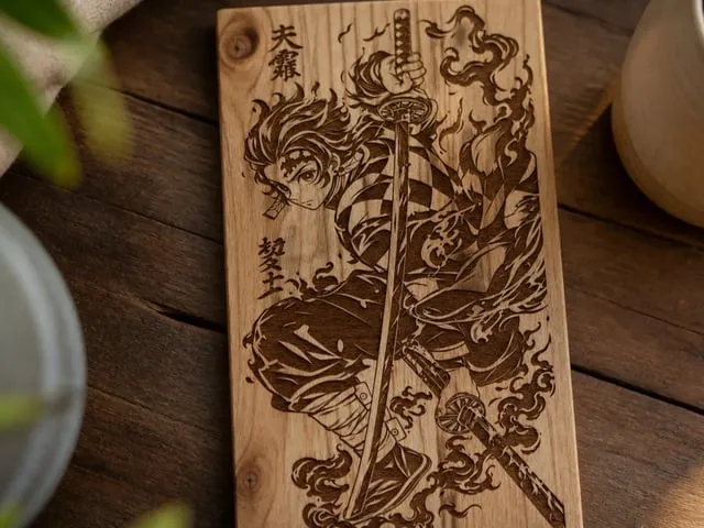 Tanjiro Kamado Demon Slayer Wooden Wall Art Plaque