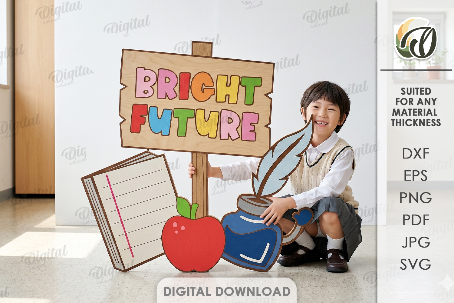 [Laser cut and engrave] Back To School Photo Booth Props Bundle. Classroom Photo Zone Sign Laser Cut Files. First Day of School. Back to School SVG. Kids. Children