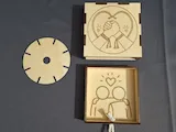 [Laser cut and engrave] Boîte de rangement pour bracelets d'amitié avec disque de tressage kumihimo