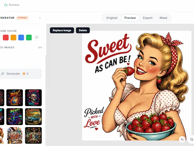 Desain Halftone Vintage Disublimasikan ke Kanvas Tote. instruction: step 1 - Buat Gambar
