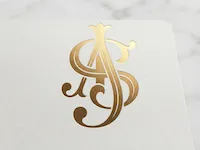 [Laser cut and engrave] Classic AS Interwoven Initials Logo