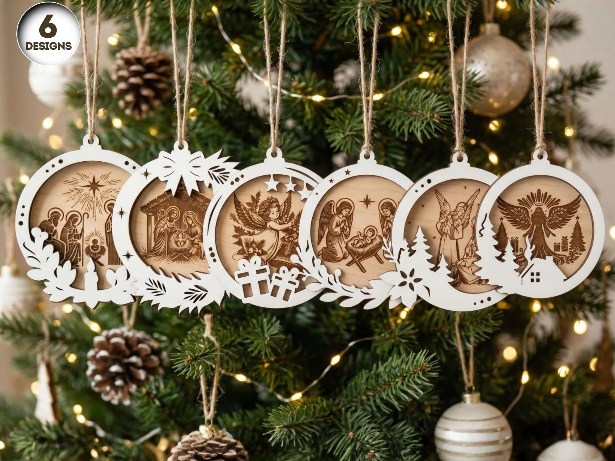 Nativity Ornament Engraving SVG Bundle
