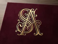 [Laser cut and engrave] SA Ornate Royal Initials Monogram