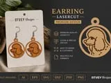 [Laser cut and engrave] Earring Dog Lasercut BUNDLES 12 DESIGNS