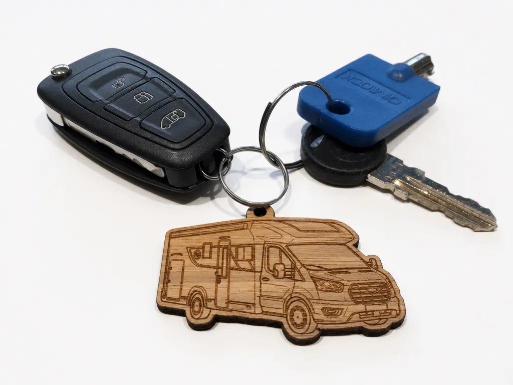 Camper Van Keychain wood keychain idea