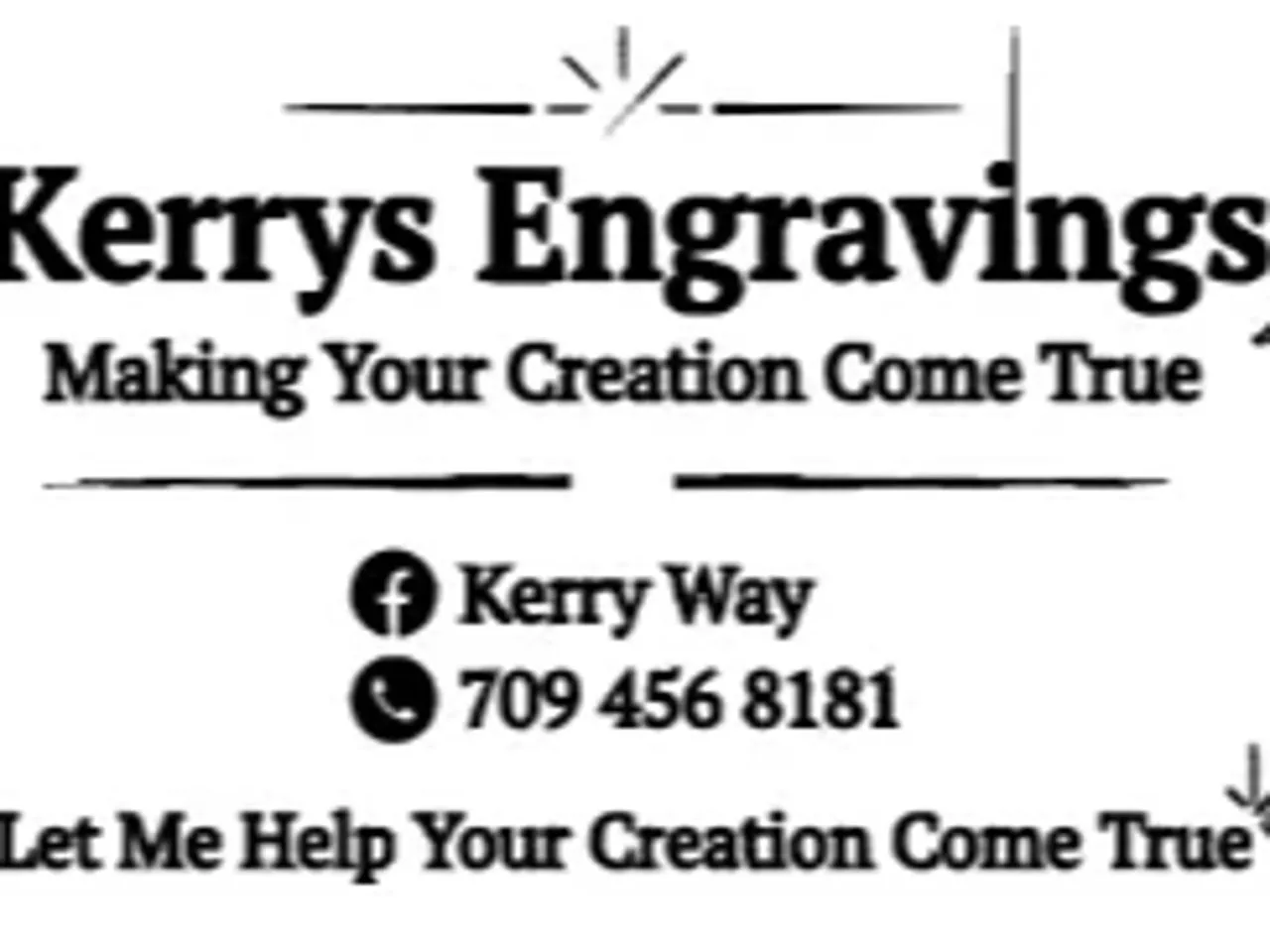 [Laser cut and engrave] Kerrys Engravings Business Contact Information Sign