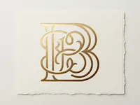 [Laser cut and engrave] Luxury BB Initials Monogram Logo