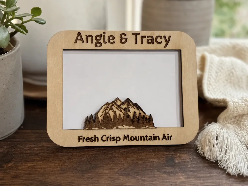 A fantastic 3D effect Mountain scene picture frame
