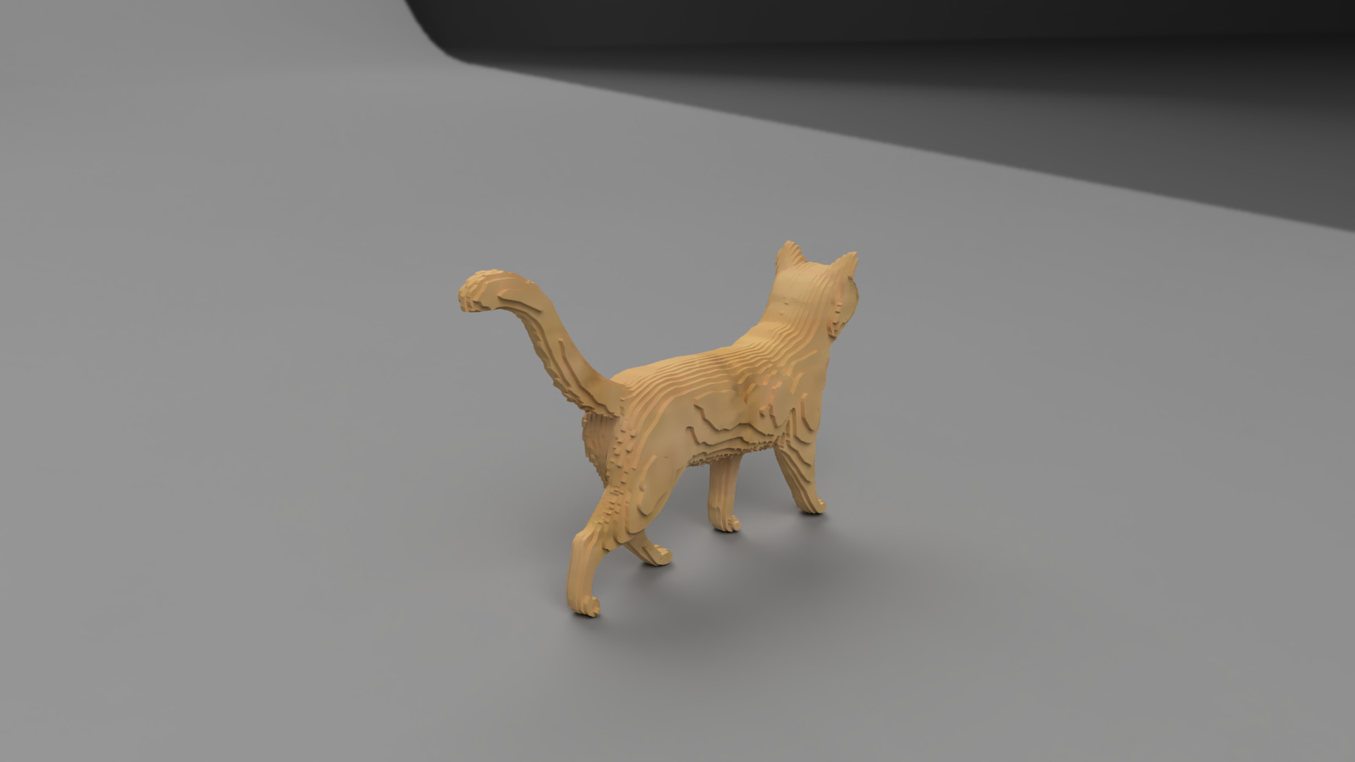 [Laser cut and engrave] 3D Layered Cat Sculpture Laser Cut File | Wooden Cat Decor Template (SVG, DXF)