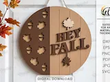 [Laser cut and engrave] 3D Fall Round Signs Bundle. Autumn Door Hanger Laser Cut Files. Farmhouse Wall Decor. Seasonal Wood Sign. Cozy. Welcome Home Decor SVG
