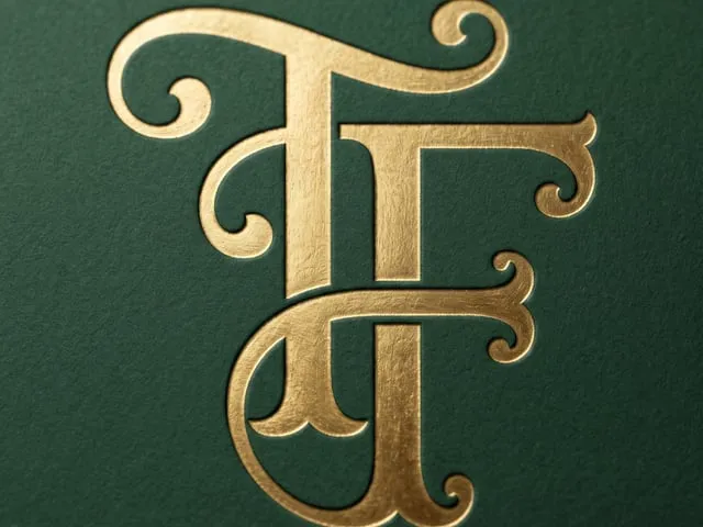 TF Elegant Wedding Monogram – Luxury Couple Initials with Curved Calligraphy for Laser Cut Signs, Cake Toppers & Engraving