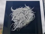 [Laser cut and engrave] Highland Cow Portrait Wall Art