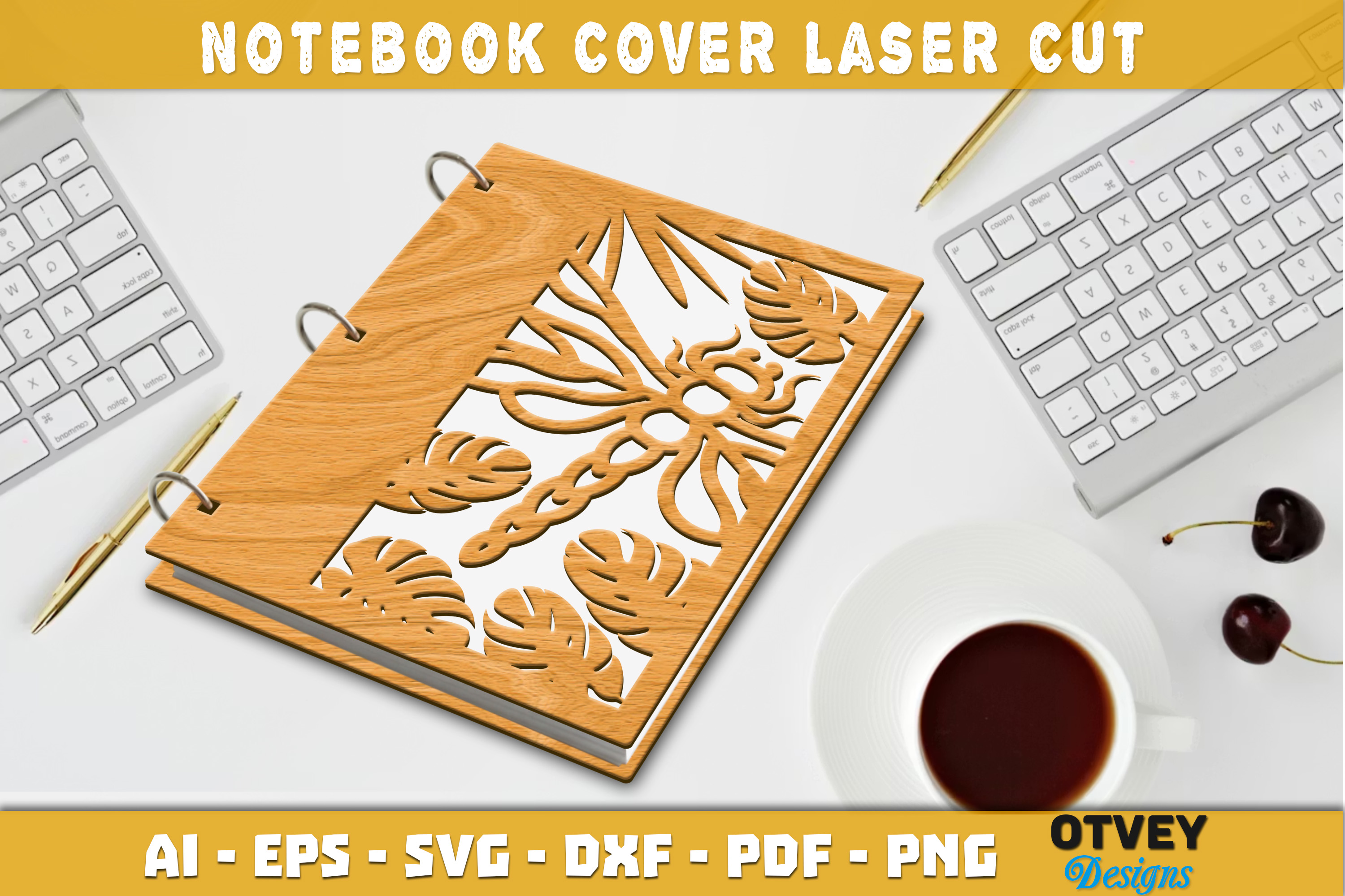 [Laser cut and engrave] Dragonfly Notebook Cover Laser Cut 12 Designs