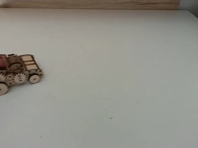 Mechanical toy car with gears