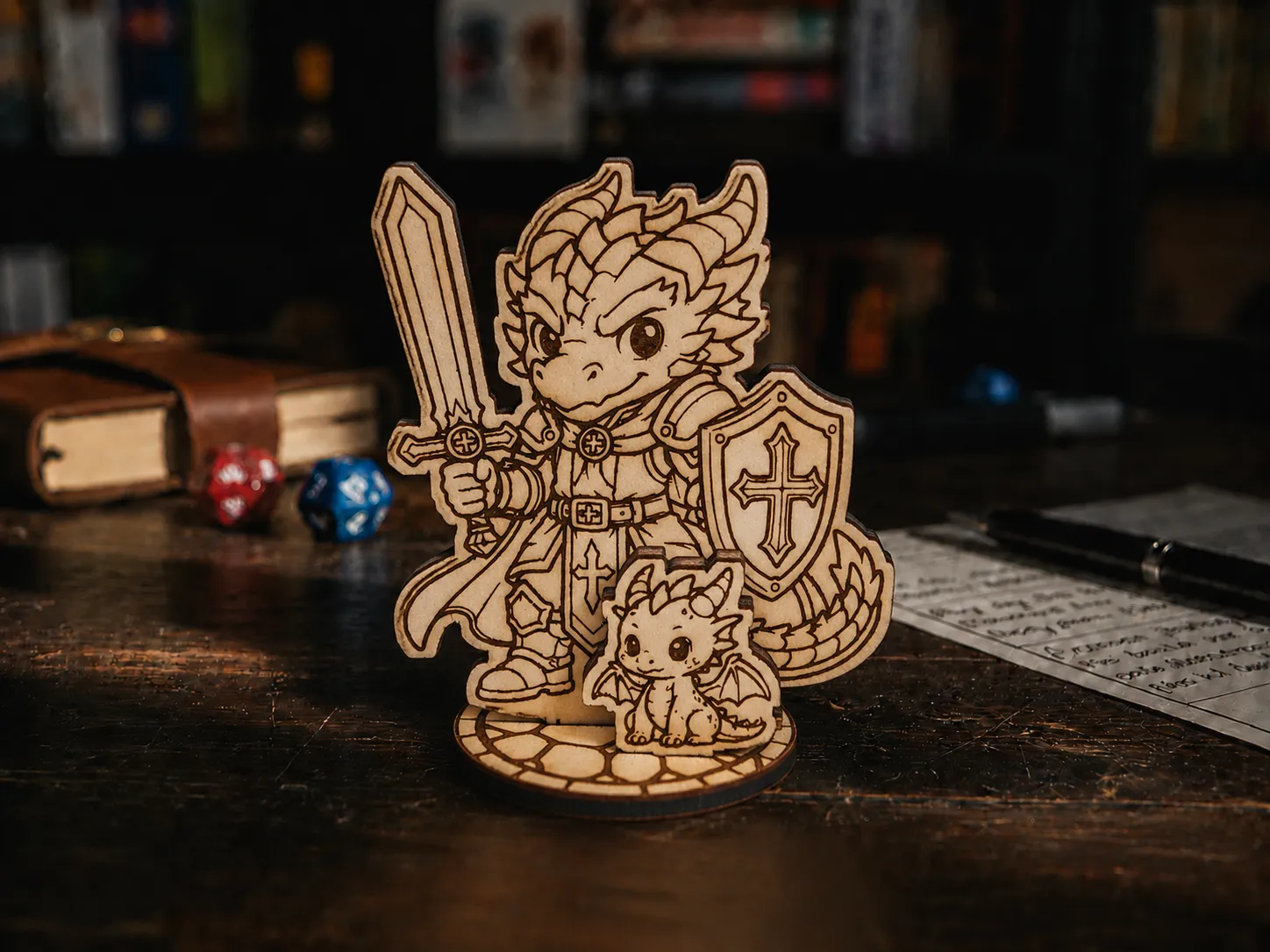 Tiny Tavern Heroes – Dragonborn Paladin & Baby Dragon Companion